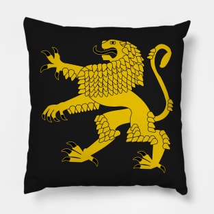 Heraldic Rampant Lion (Gold) Pillow