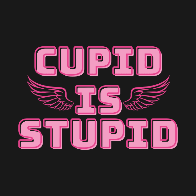 Funny Sarcastic February 14th Valentines Day - Cupid is Stupid by Allesbouad