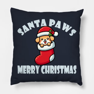 Santa Paws Is Coming To Town Pillow