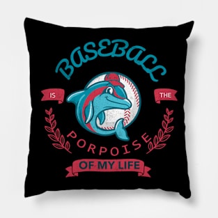 Baseball dolphin pun Pillow