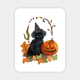 Meow Meow Halloween Magnet