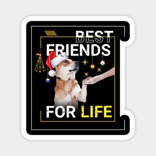 Basenji Dog Best Friends for Life Christmas Magnet