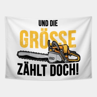 Kettensäge lustiger Holzfäller Spruch Tapestry