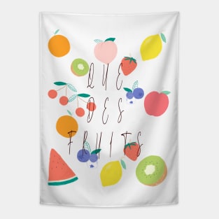 Cute graphic fruit drawing Tapestry