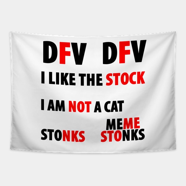 Meme stocks DFV stonks sticker pack Tapestry by Captain-Jackson