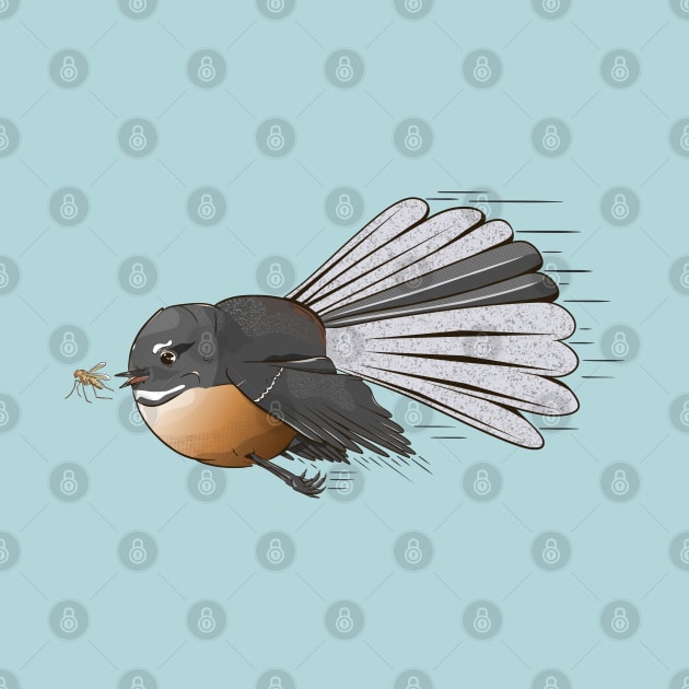 Fantail Chasing an Insect by mailboxdisco