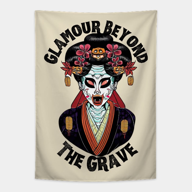 Graveyard Halloween Tapestry by Japanese Fever