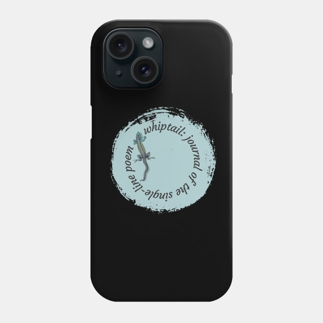 Enso-inspired Whiptail Lizard - Light Teal Phone Case by whiptail: journal of the single-line poem