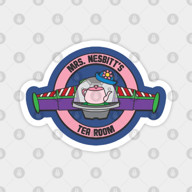 Mrs Nesbit Tea Room Magnet by DeepDiveThreads