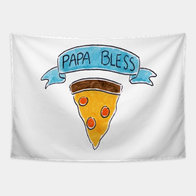 Papa Bless Tapestry by little-ampharos