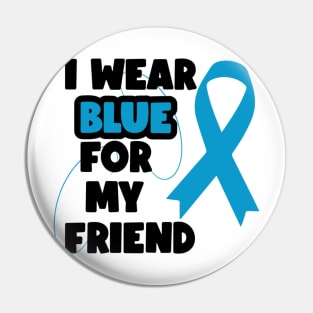 I Wear Blue For Diabetes Awareness Pin