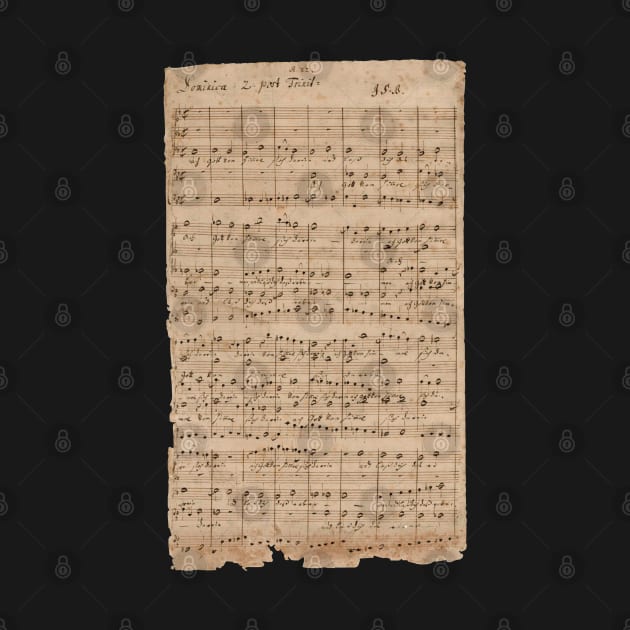 Bach | Original handwritten score by Johann Sebastian Bach by Musical design