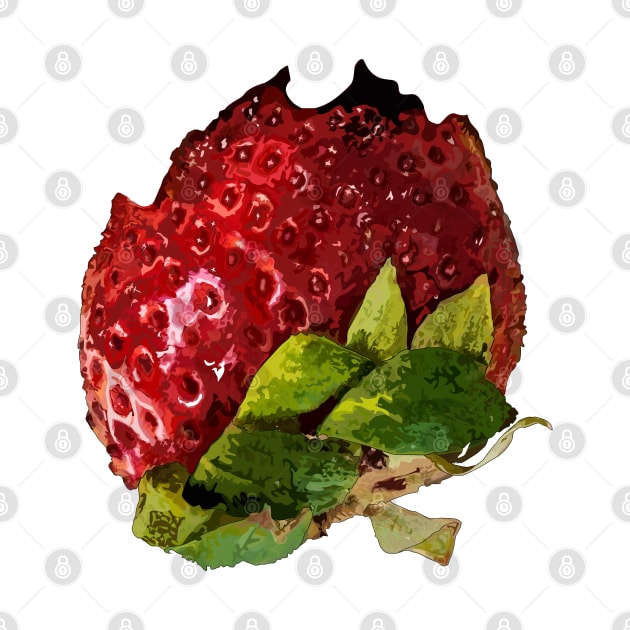 half-eaten strawberry by M[ ]