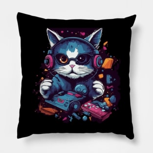 Gamer Cat Pillow