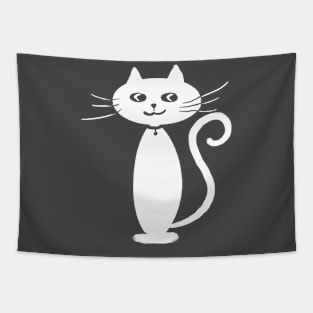 Cosmic Cat - Solo (White) Tapestry