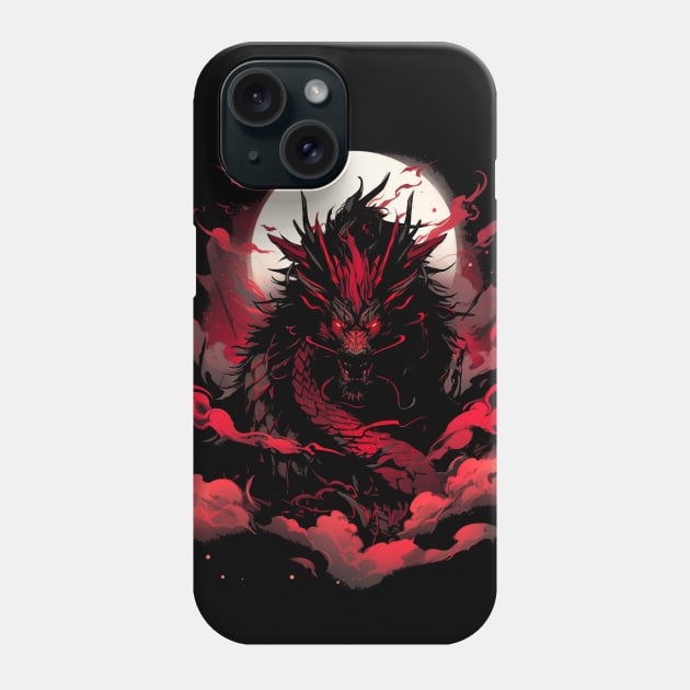 Lunar Blaze: Red Dragon Phone Case by CleverboyDsgns