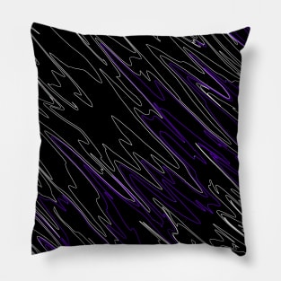 Marbled Black Purple Pillow