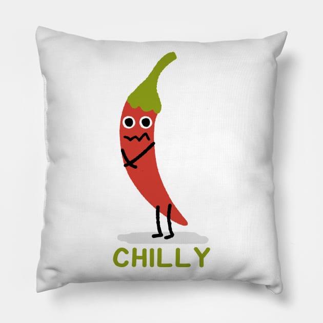 chili peppers Pillow by teemarket