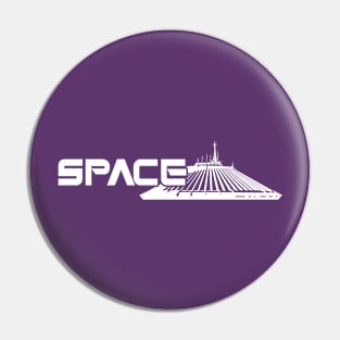 Space Mountain White Pin