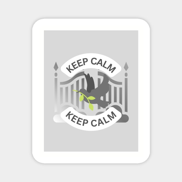 Keep calm t shirt design Magnet by Metro Boomin