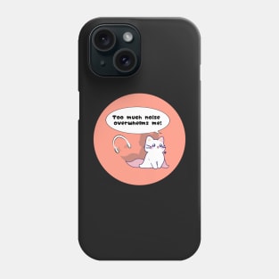 Noise Sensitivity disability awareness cute cat Phone Case