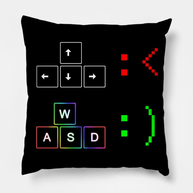 WASD or GTFO Pillow by CCDesign