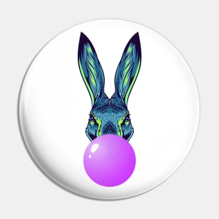 Purple Bubblegum Rabbit Pin