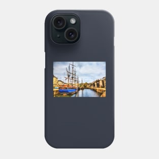 Charlestown Tall Ship Harbor, Cornwall, UK Phone Case