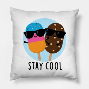 Stay Cool Cute Popsicle Pun Pillow