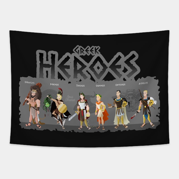 Greek Heroes Tapestry by JonasEmanuel