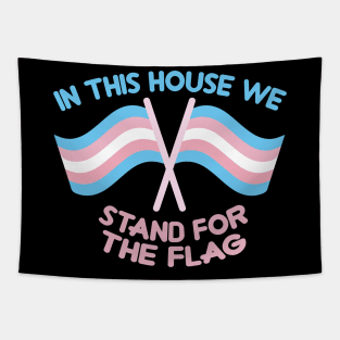 in this house we stand for the flag (trans rights) Tapestry