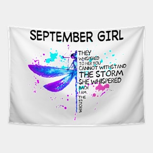 Dragonfly September Girl She Whispered Back I Am The Storm Tapestry