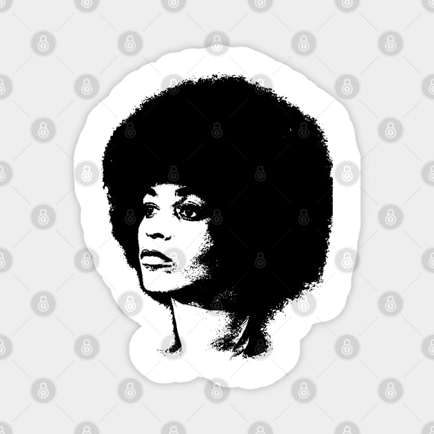 Angela Davis Pop Art Portrait Magnet by phatvo