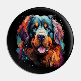 Tibetan Mastiff Rainbow Pin