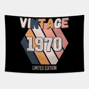 Vintage Since 1970 Birthday Retro Fun Tapestry