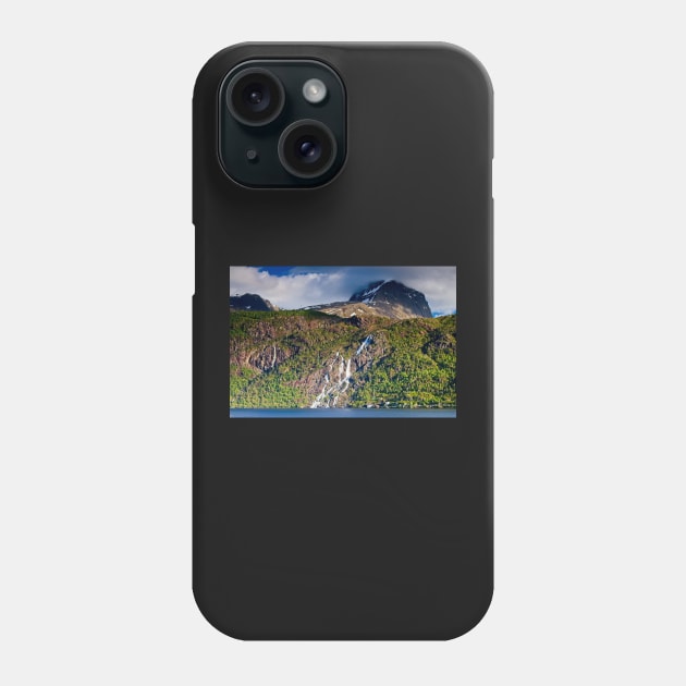 Nordfjord Waterfalls and Mountains, Norway Phone Case by MartynUK