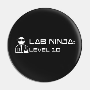 Lab Ninja Level 10 White Chemist Pin