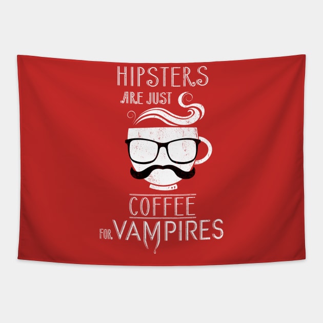 Vampire Coffee Tapestry by stevenlefcourt