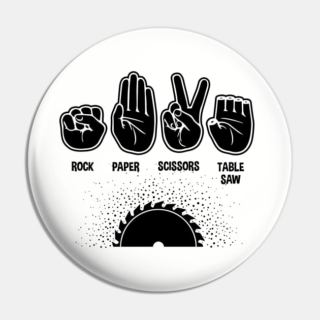 Rock Paper Scissors Table Saw Pin by kbilltv