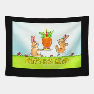 Bunny Birthday Cake Tapestry