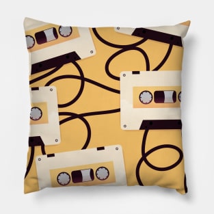 1980s casette tape pattern. Pillow