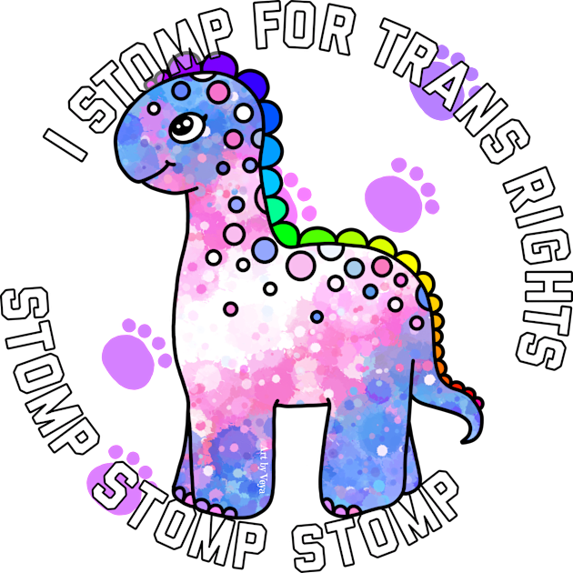 I Stomp For Trans Rights Kids T-Shirt by Art by Veya