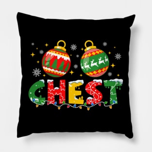 Chest Christmas Matching Couple Chestnuts Pillow