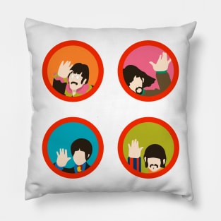 yellow submarine minimal Pillow