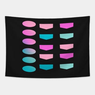 Back to School Teal and Fuchsia Gradient Planner Labels Tapestry