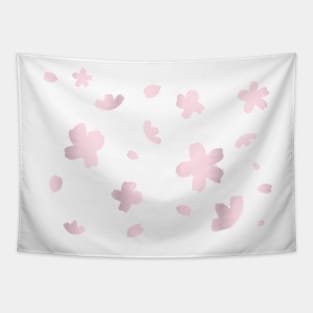 Metallic Pink Cherry Blossoms Tapestry