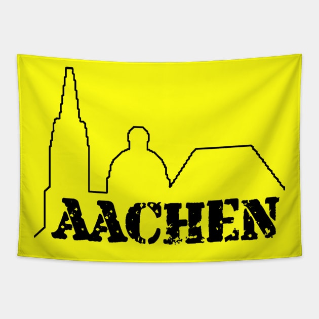 Minimalistischer Aachener Dom - Öcher Dom Tapestry by shirtsandmore4you