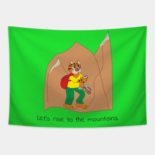 let's rise to the mountains Tapestry