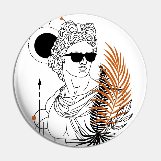 Funny Hipster Greek God Apollo Roman God Pin by Now Boarding