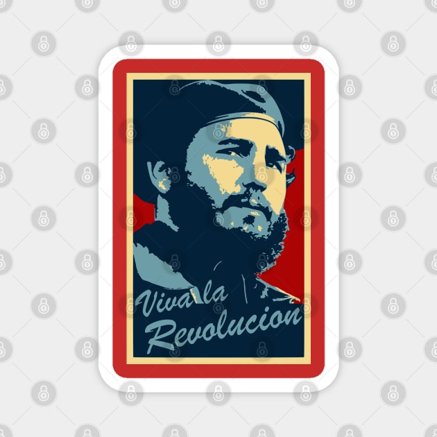 fidel castro poster Magnet by bumblethebee